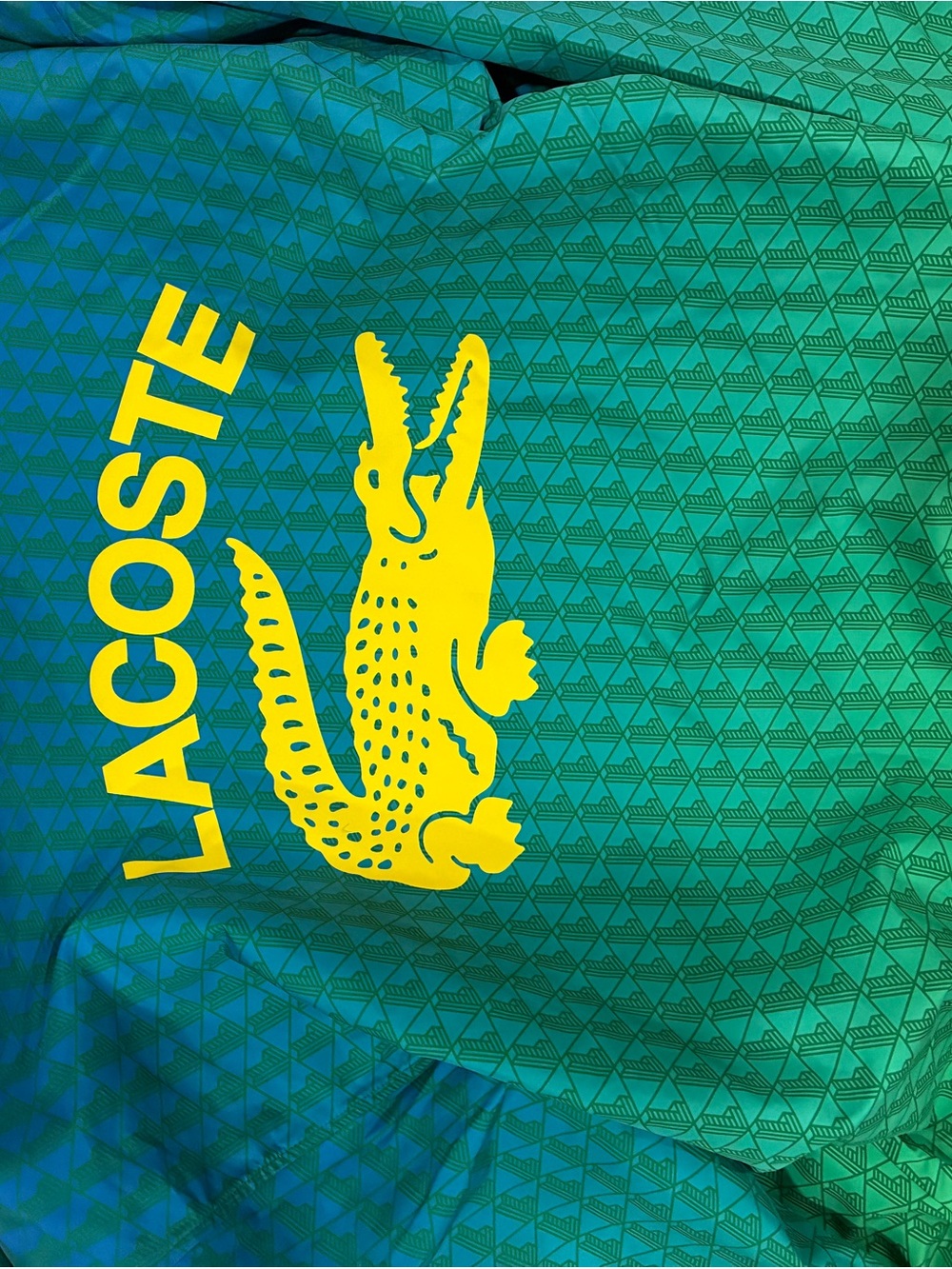 Lacoste Men’s Ombre Monogram Track Jacket - Blue & Green - Picture 6 of 7